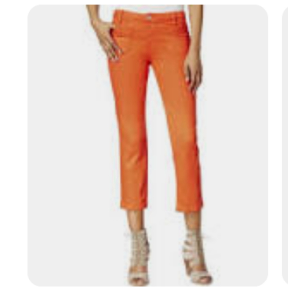 NEW Sanctuary Cropped Slim Fit Orange Jeans / Pants Lady's 24 Waist Size 2